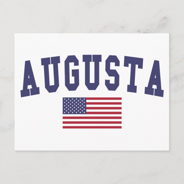 Augusta US Flag Postcard (Front)