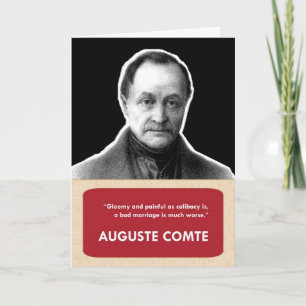 Auguste Comte Anti-Valentine's Day Card