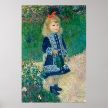 Auguste Renoir A Girl With A Watering Can 1876 Poster by mallchicks at Zazzle