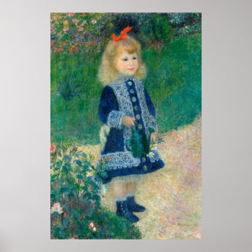 Auguste Renoir A Girl with a Watering Can 1876 Poster