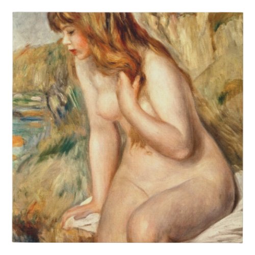 Auguste Renoir _ Bather Seated On A Rock Faux Canvas Print