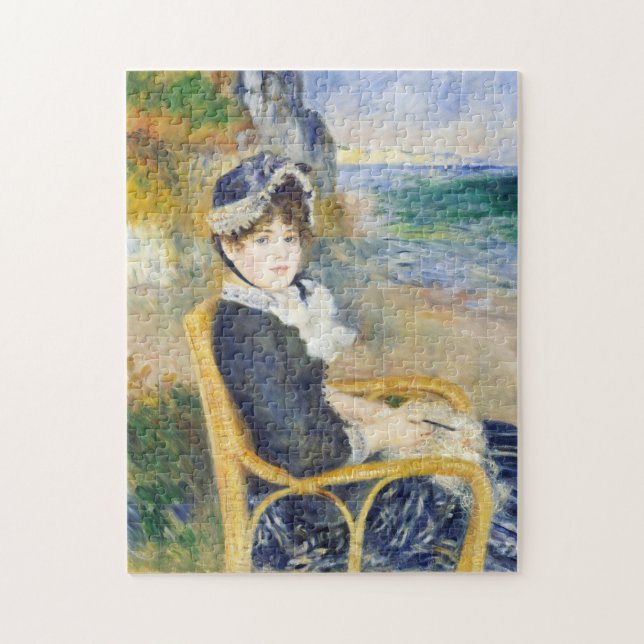 Auguste Renoir By The Seashore Woman Portrait Jigsaw Puzzle (Vertical)