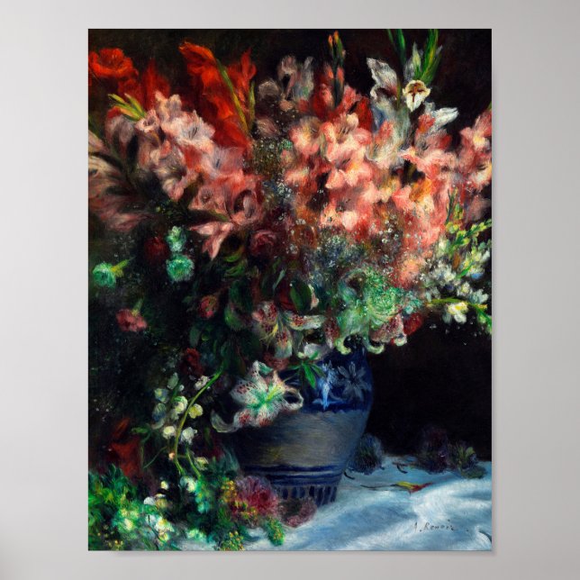 Auguste Renoir - Gladioli In A Vase Poster (Front)