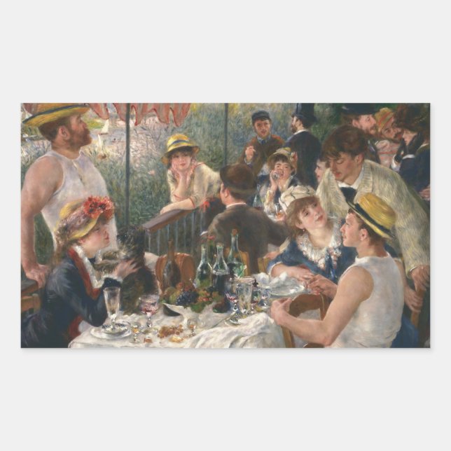 Auguste Renoir - Luncheon of the Boating Party Rectangular Sticker (Front)