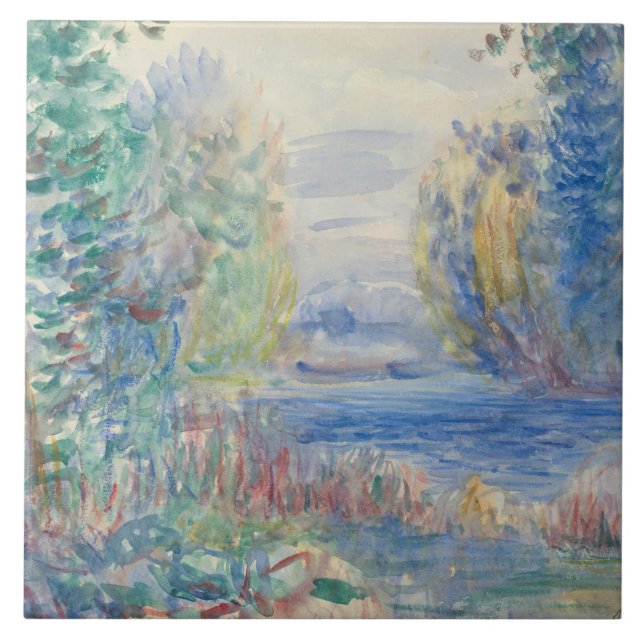 Auguste Renoir - River Landscape Tile (Front)