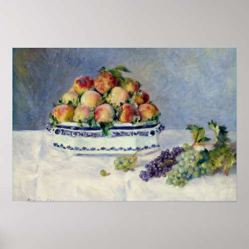 Auguste Renoir _Still Life with Peaches and Grapes Poster