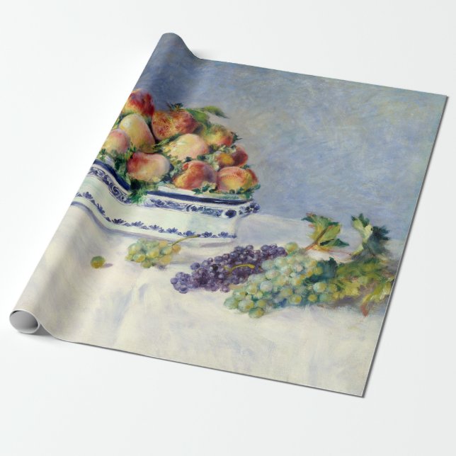 Auguste Renoir Still Life with Peaches and Grapes Wrapping Paper (Unrolled)