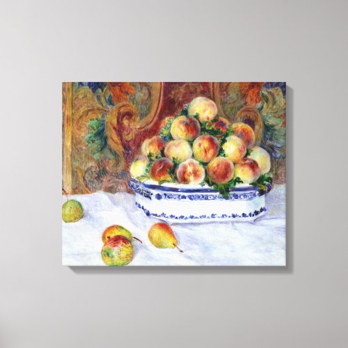 Auguste Renoir Still Life with Peaches Canvas Print