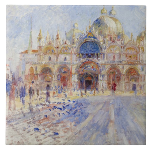 Auguste Renoir - The Piazza San Marco, Venice Tile (Front)