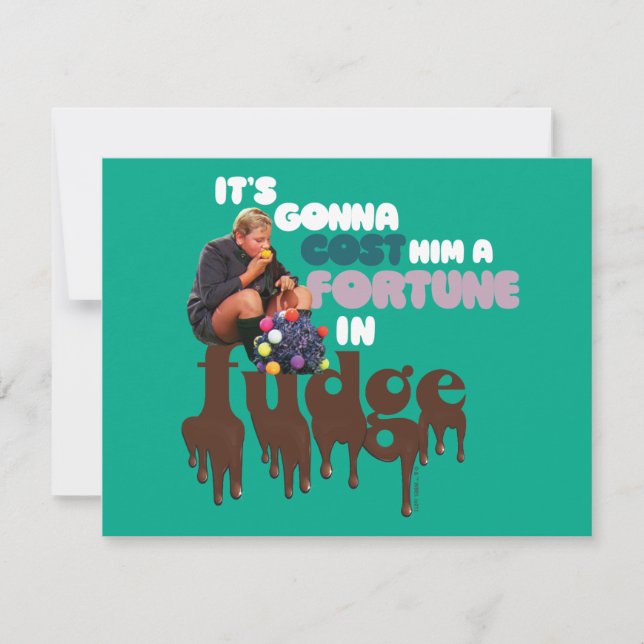 Augustus Gloop - A Fortune in Fudge Note Card (Front)