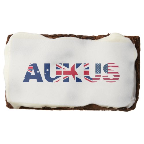 AUKUS AU UK US Security Pact Alliance Flags Brownie