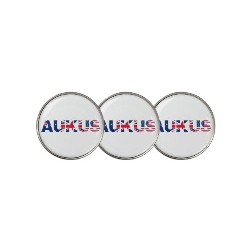 AUKUS AU UK US Security Pact Alliance Flags Golf Ball Marker