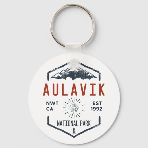 Aulavik National Park Canada Vintage Distressed  Keychain