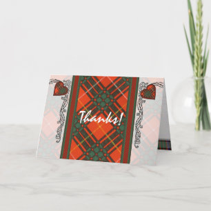 Aulay clan family Plaid Scottish kilt tartan Thank You Card