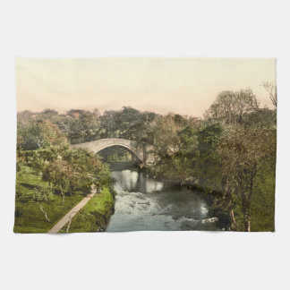 Auld Brig O'Doon, Ayr, Scotland Archival Print Kitchen Towel