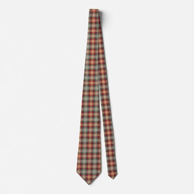 Auld Scotland Tartan Plaid Pattern Neck Tie (Front)