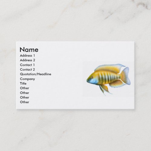 Aulonocara African Cichlid Business Card