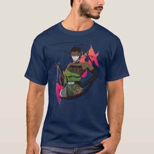 AULT DESIGN _ Ninja Series 01 Female Graphic Tees T_Shirt