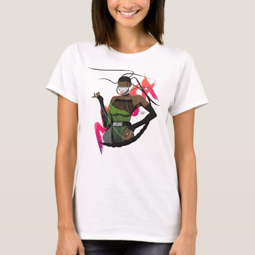 AULT DESIGN _ Ninja Series 01 Female Graphic Tees T_Shirt