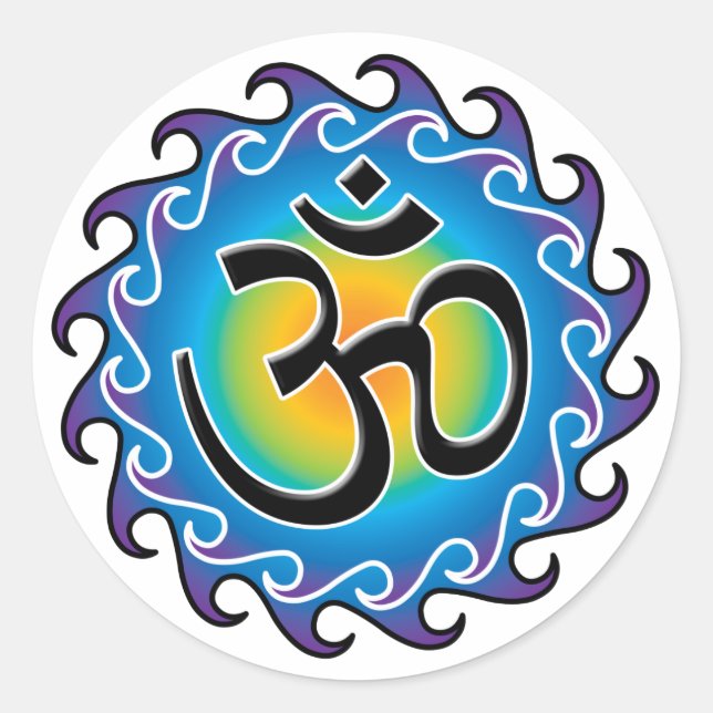 Aum Classic Round Sticker (Front)