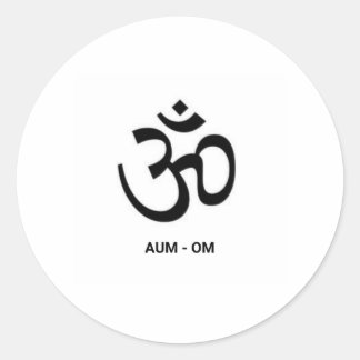 AUM CLASSIC ROUND STICKER