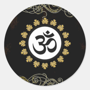 Aum - Om - Hindu Sacred Symbol Classic Round Sticker