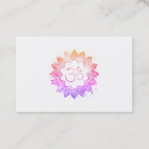 *~* Aum OMNew Age Lotus Flower Mandala Buddhist Business Card