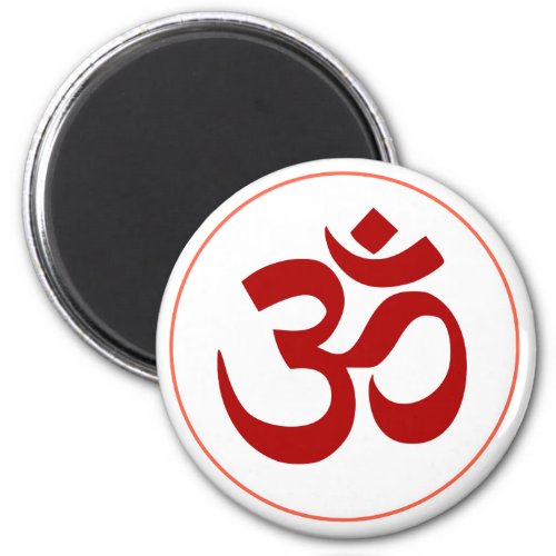 Aum or Om Symbol Dark red color Magnet