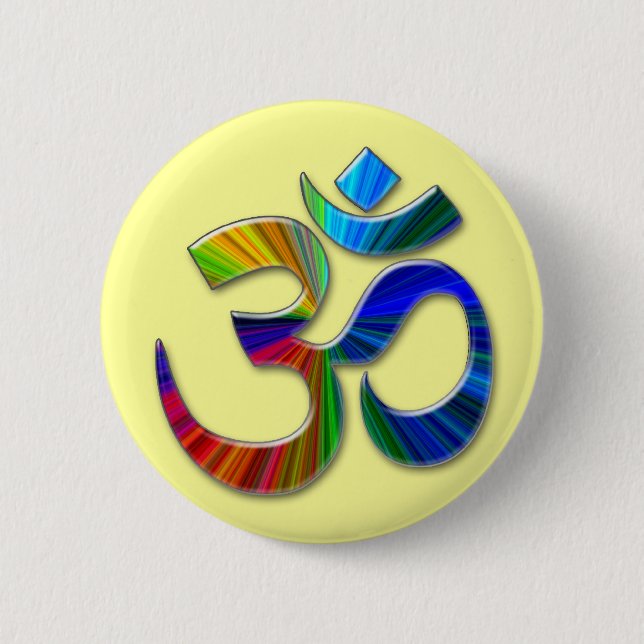 aum pinback button (Front)