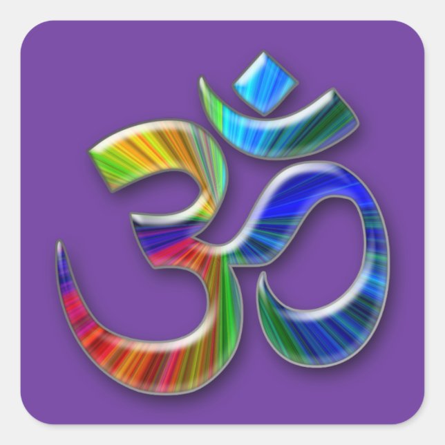 aum square sticker (Front)