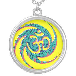 Aum Swirl Silver Necklace