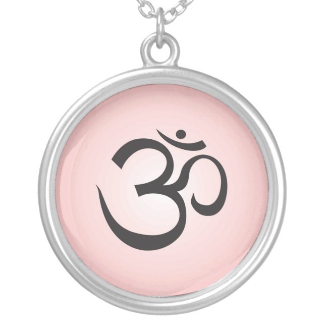 Aum Symbol Necklace - Pink (Front)