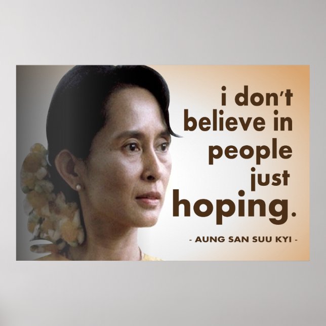 Aung san suu kyi quotes poster (Front)