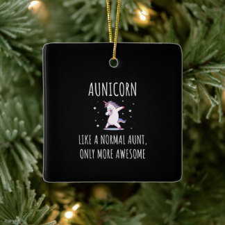 aunicorn , like a normal aunt - auntie unicorn lov ceramic ornament