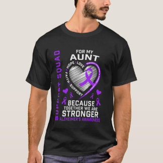 Aunt Alzheimers Awareness Supporter Products Purpl T-Shirt