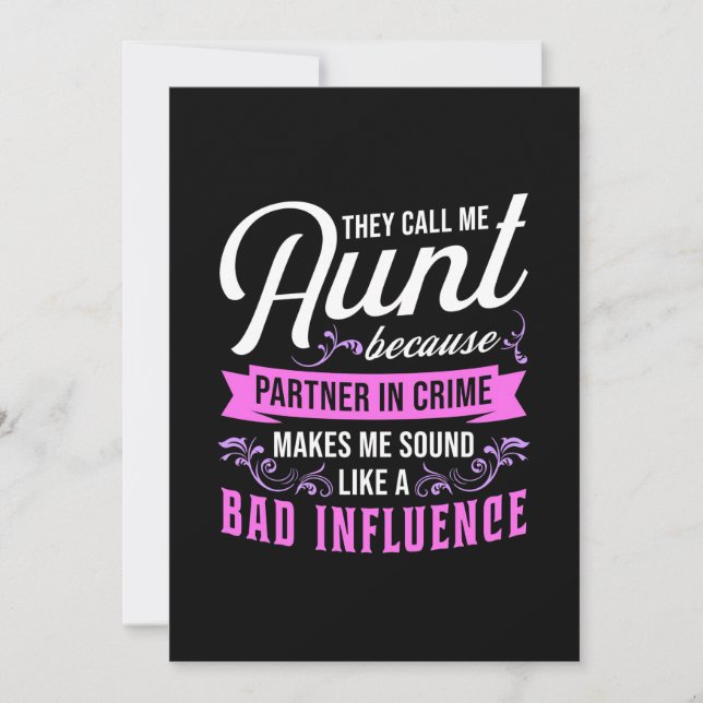 Aunt And Bad Influence Save The Date (Front)