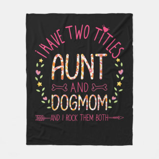 aunt and dog mom gifts women sunflowers heart .pn fleece blanket