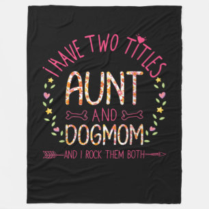 aunt and dog mom gifts women sunflowers heart .pn fleece blanket