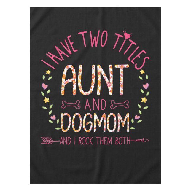 aunt and dog mom gifts  women sunflowers heart .pn tablecloth (Front)