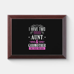 Aunt And Godmother Award Plaque