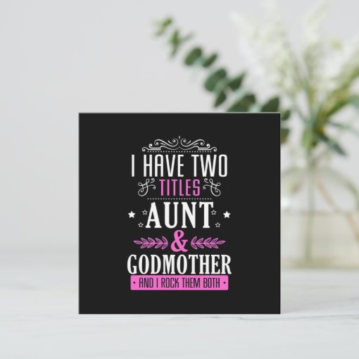 Aunt And Godmother Invitation Zazzle