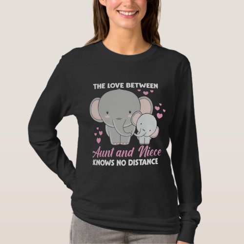 Aunt and Niece Love Auntie Family Elephant Hearts T_Shirt