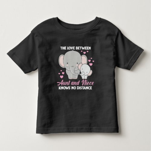 Aunt and Niece Love Auntie Family Elephant Hearts Toddler T_shirt