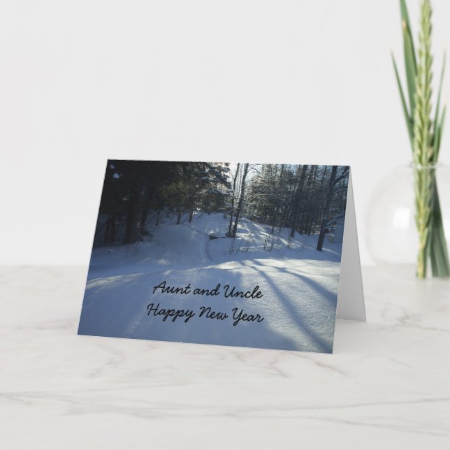 Aunt and Uncle-Happy New Year Holiday Card (Front)
