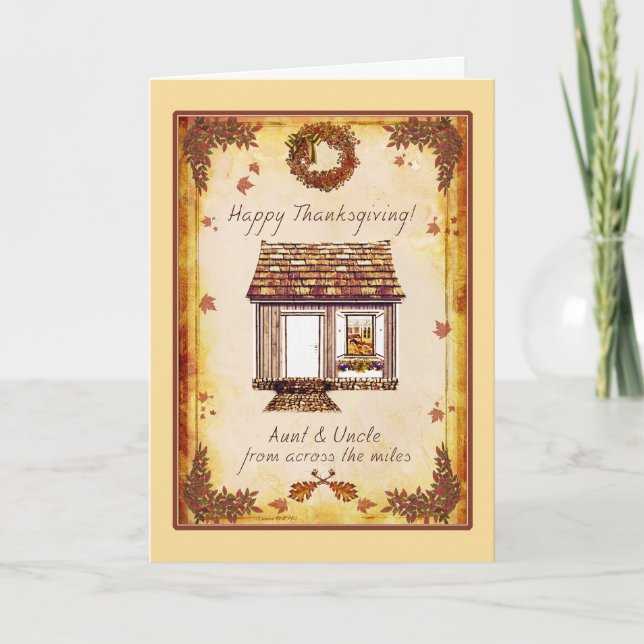 Aunt and Uncle Thanksgiving Across the Miles Card (Front)