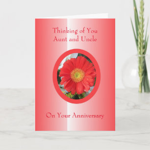 Aunt And Uncle Wedding Anniversary Card Floral