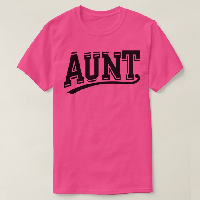Aunt Athletic Wavy T-Shirt (Design Front)
