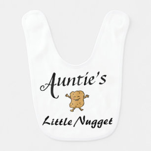 Aunt Auntie Baby Niece Nephew Little Nugget Bib