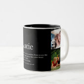 Aunt Auntie Definition 4 Photo Collage Modern Two-Tone Coffee Mug (Front Right)