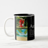 Aunt Auntie Definition 4 Photo Collage Modern Two-Tone Coffee Mug (Left)